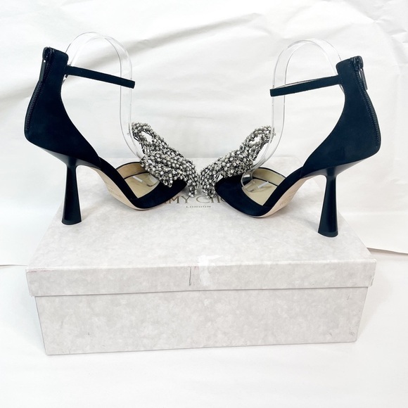 Jimmy Choo Mana 100mm Crystal Bow Heels - Picture 6 of 12